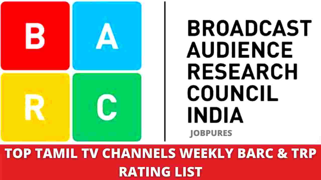 Top Tamil TV Channels 2020 By Weekly BARC & TRP Ratings _ Top 5 Tamil TV Channels of The Week