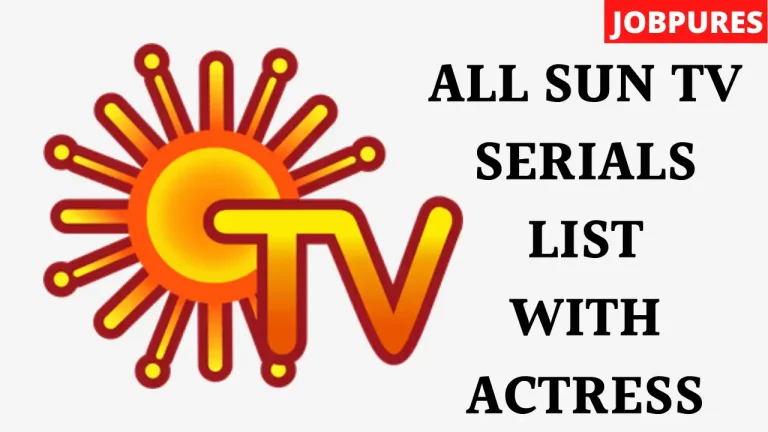 All Sun TV Serials Cast With Actress Names and Images List