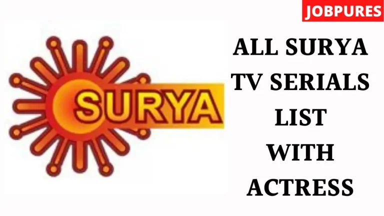 All Surya TV Serials Cast With Actress Names and Images List