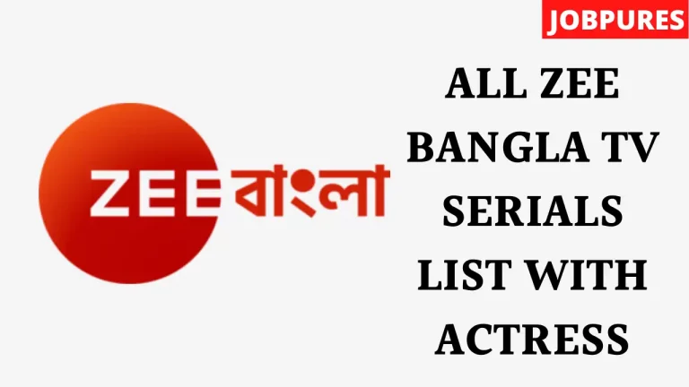 All Zee Bangla TV Serials Cast With Actress Names and Images List