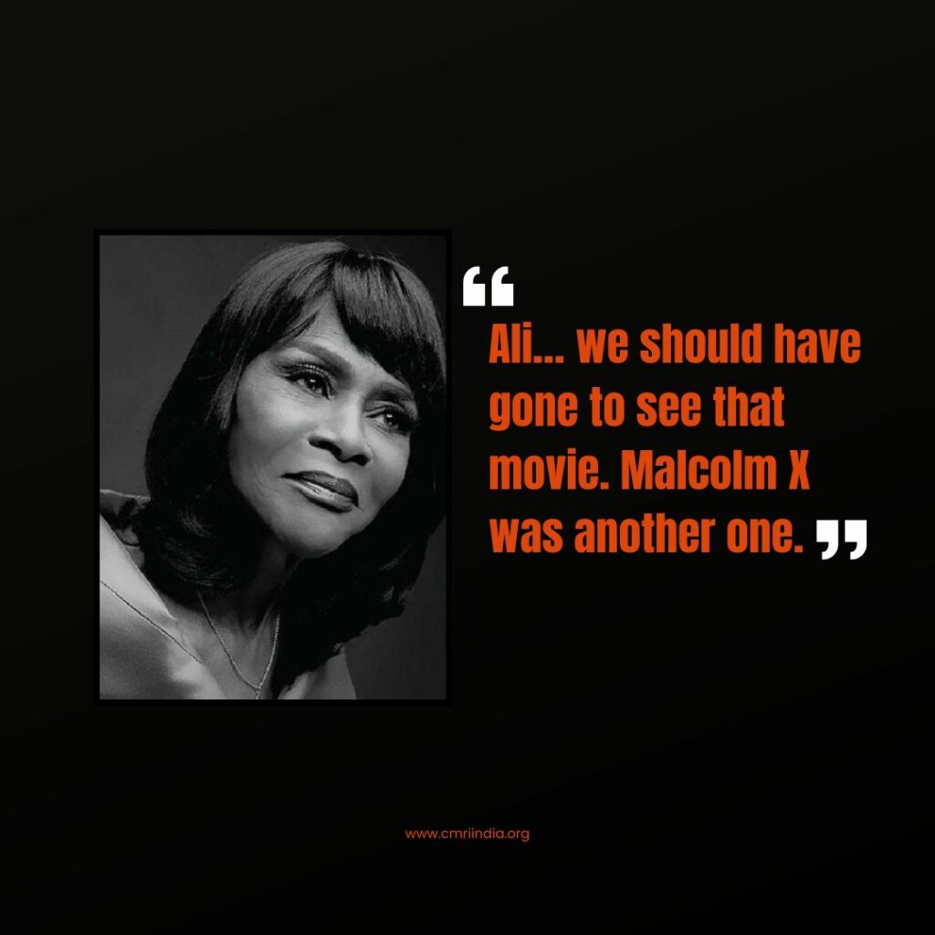 Ali… we should have gone to see that movie. Malcolm X was another one.
